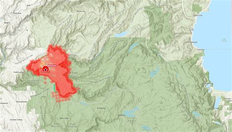 areas affected by mosquito fire after air quality alerts